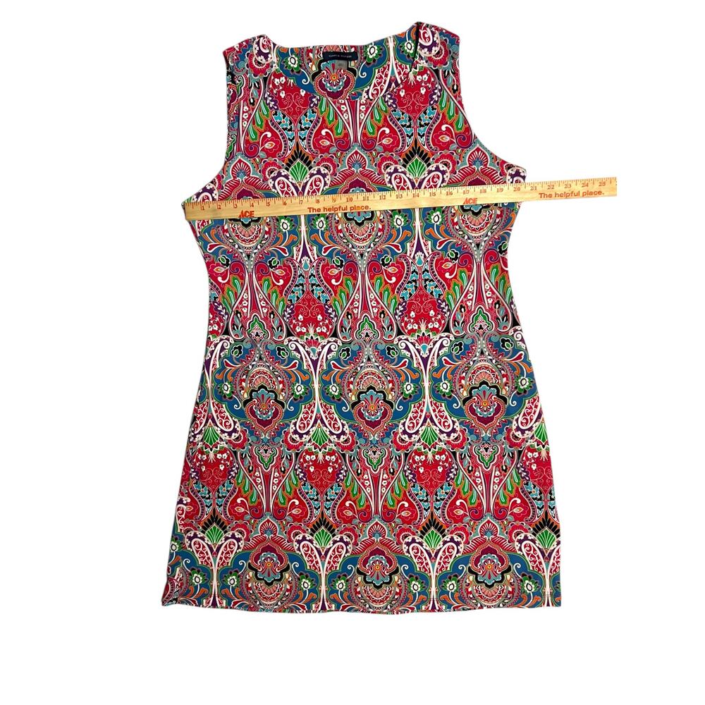 Tommy Hilfiger Pink Paisley Jewel Round Neckine Sleeveless Shift Dress Size 14 - Picture 5 of 8